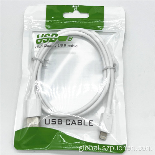 Iphone Data Cable White TPE material phone data cable for iPhone Manufactory